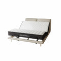 Elegant Modern White Double Bed Frame Luxury Leather Villa Smart Bed Adjustable Electric Cama Matrimonial Bedroom Set Furniture